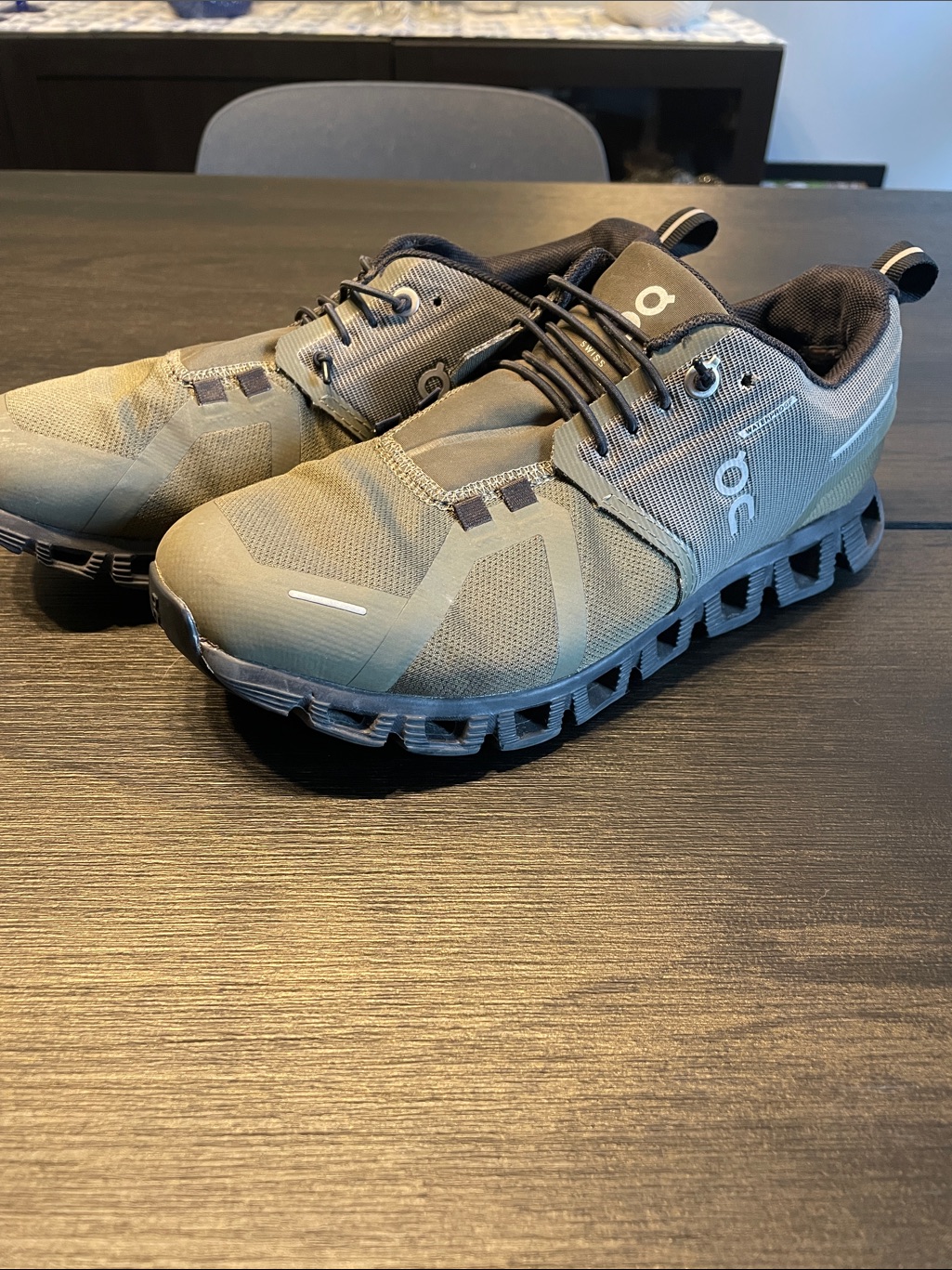 On Running Women's On Cloud 6 Waterproof Sneakers In Olive Green And Black
